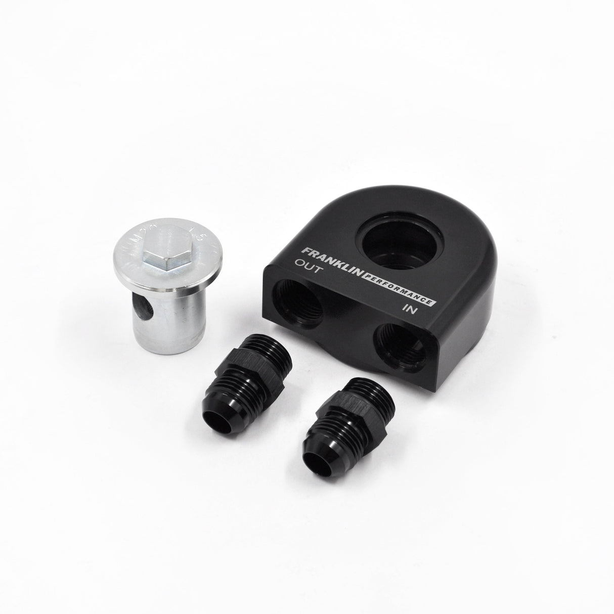 Oil Filter Relocation & Cooling Kit Low Profile Block Adaptor Version with Aeroflow Oil Cooler