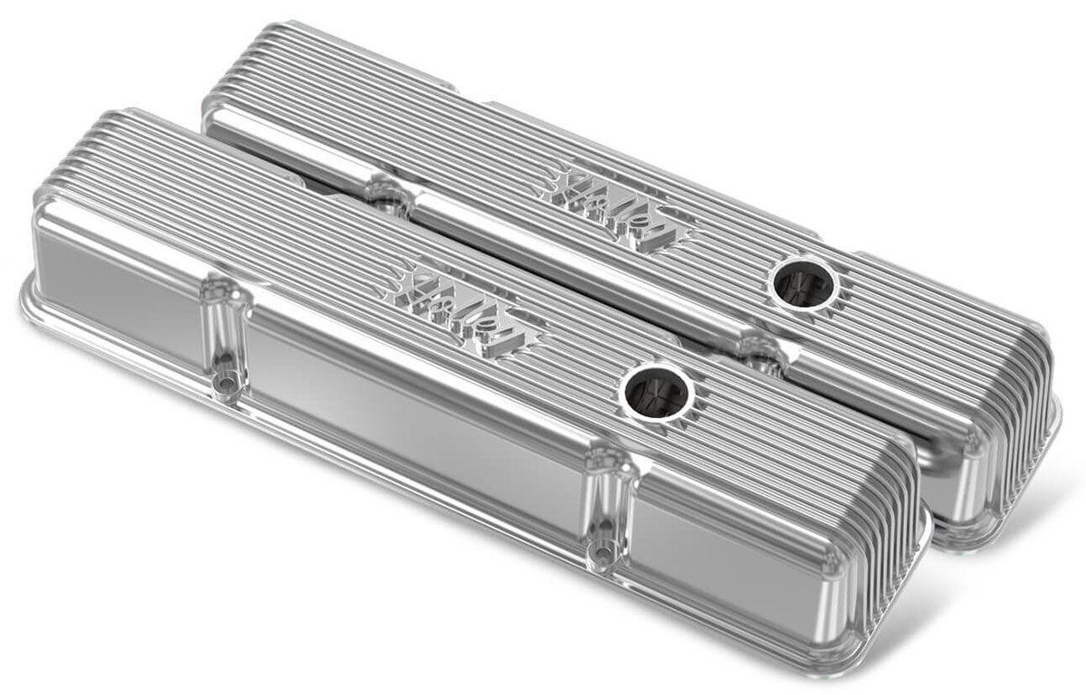 Holley Vintage Series Fined Valve Covers (HO241-241) - Prolink Performance