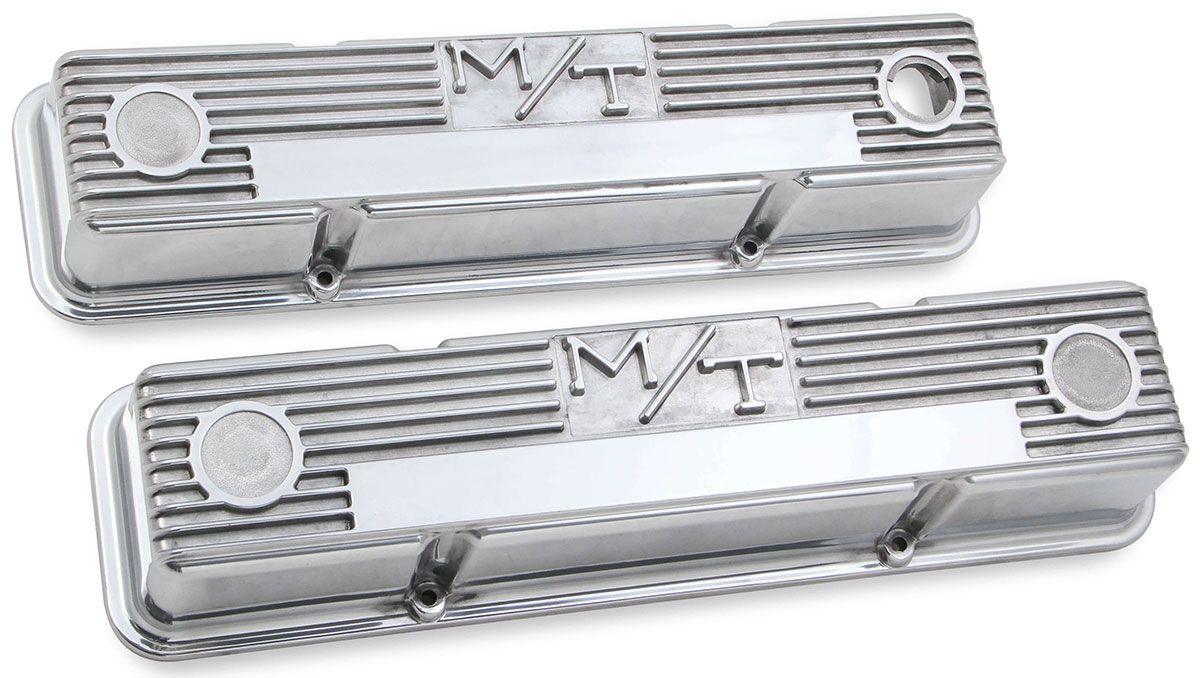 Holley Finned Aluminium M/T Valve Covers - Polished (HO241-82) - Prolink Performance