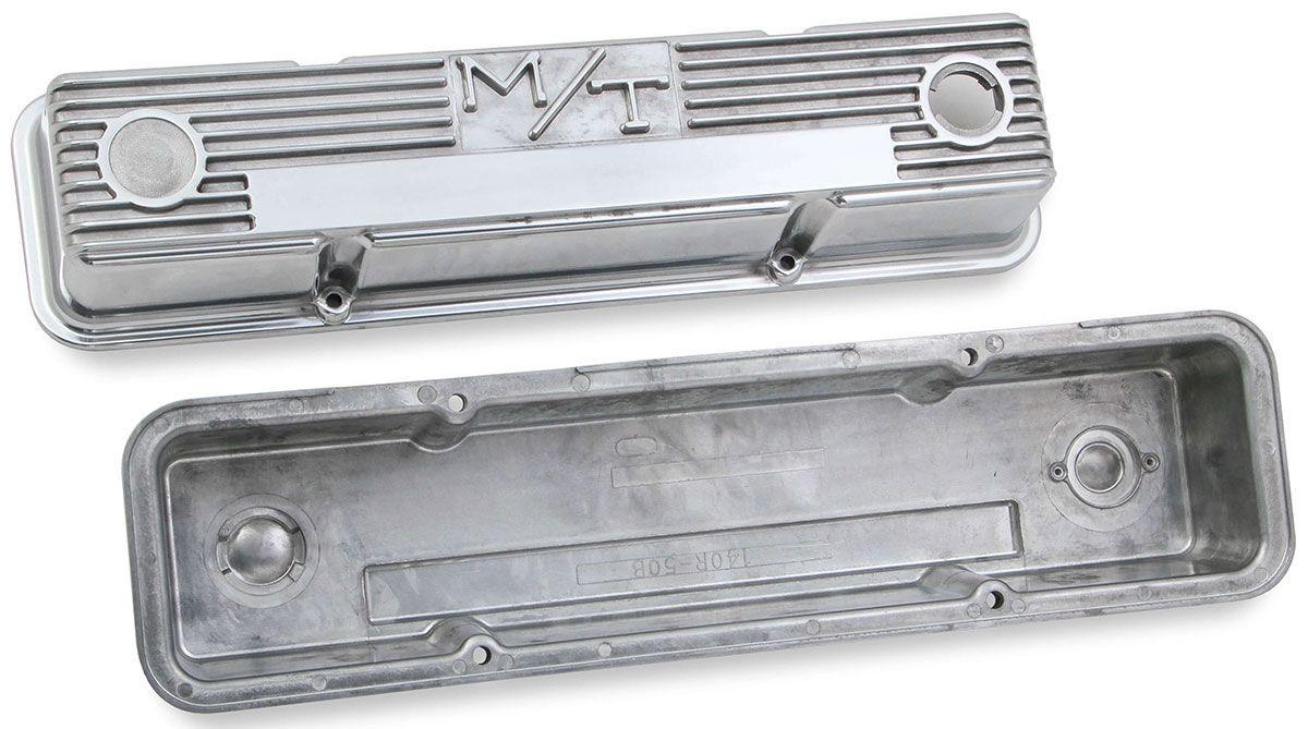 Holley Finned Aluminium M/T Valve Covers - Polished (HO241-82) - Prolink Performance