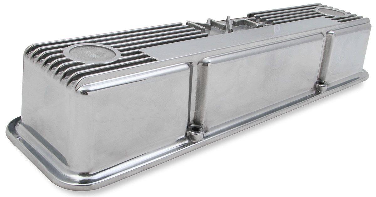 Holley Finned Aluminium M/T Valve Covers - Polished (HO241-82) - Prolink Performance