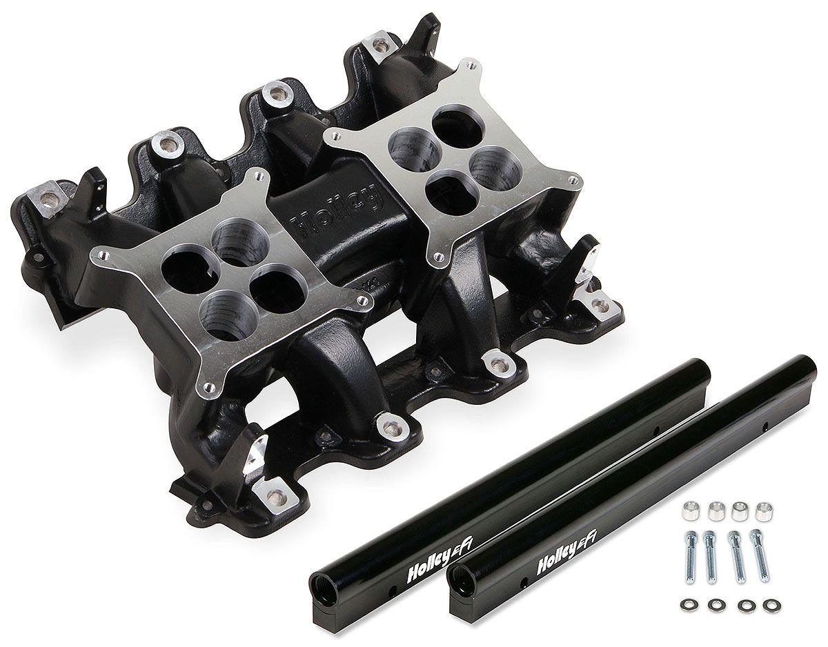 Holley LS1/LS2/LS6 Dual Plane Mid Rise Intake Manifold - Black (HO300-121BK) - Prolink Performance