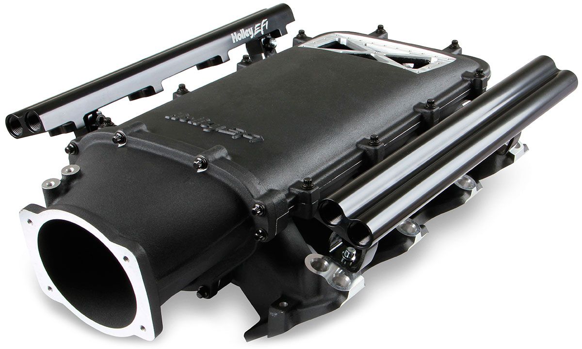 Holley Ultra Lo-Ram Manifold Kit, Black, Dual Injector with Burst Panel Flange (HO300-684BK) - Prolink Performance