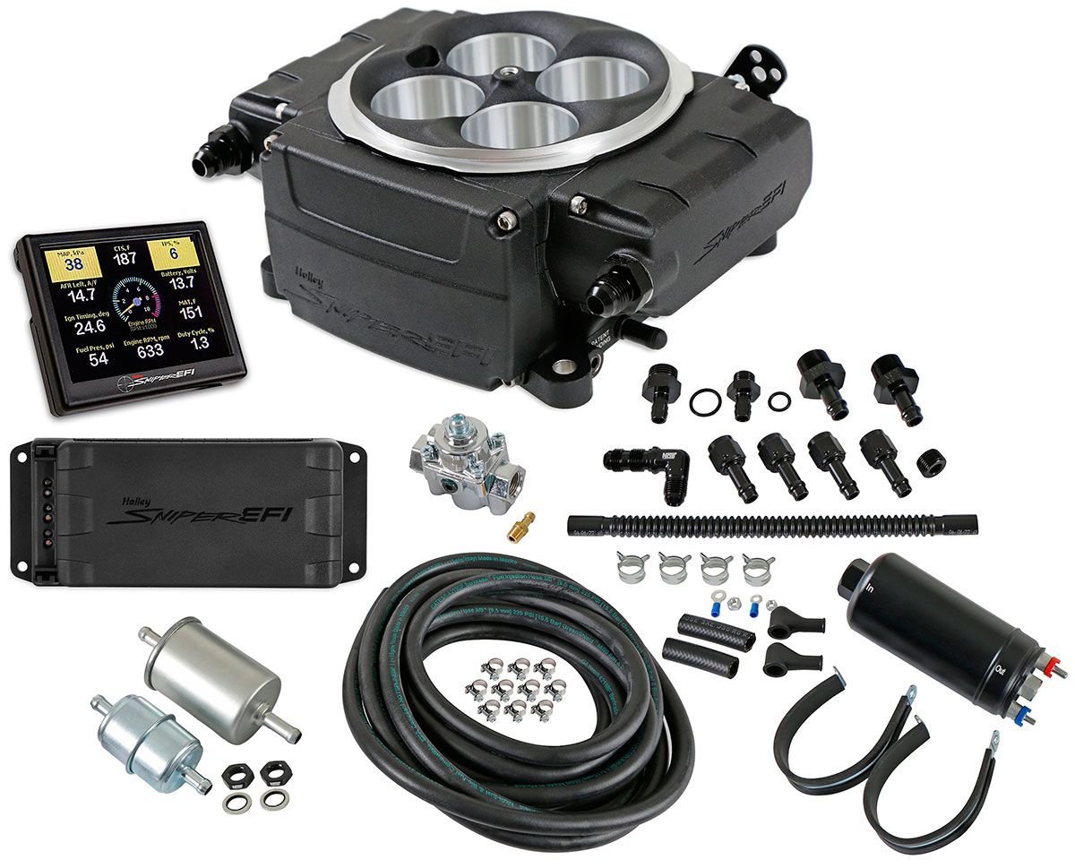Holley Sniper 2 EFI 4BBL Self Tuning System with PDM and Fuel Pump Kit, Black (HO550-511-3PK) - Prolink Performance