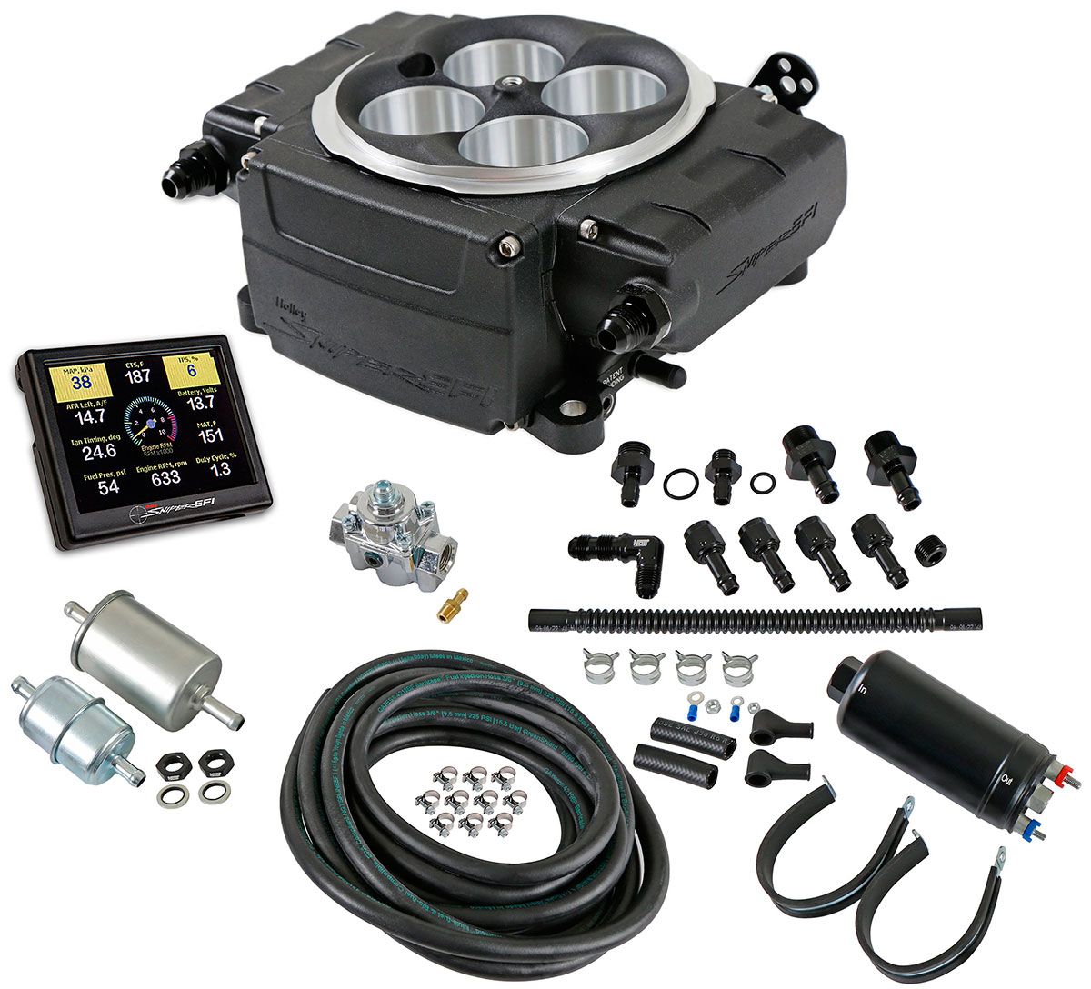 Holley Sniper 2 EFI 4BBL Self Tuning Master Kit, Black (HO550-511-3XK) - Prolink Performance