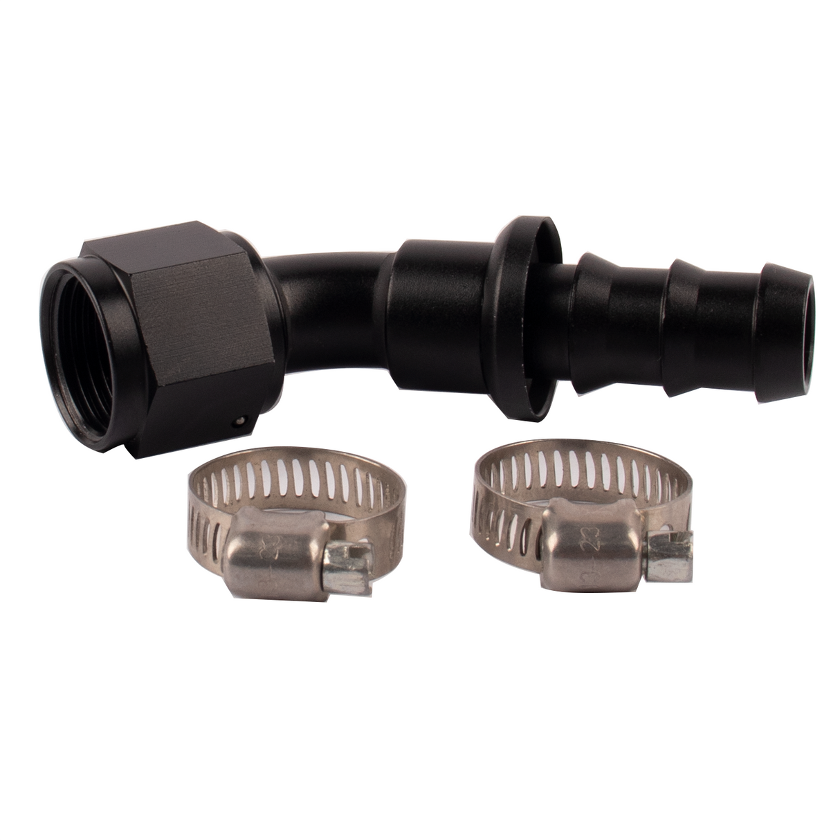 PSR Hose Fitting Push-Lock Barb -10 AN Straight 45 Degree