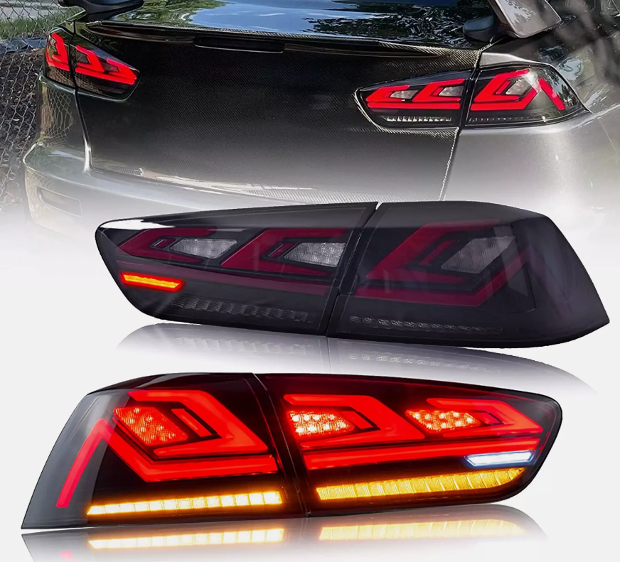 Smoke 3D V3 LED Tail lights for 07-18 Mitsubishi Lancer CJ EVO X VRX taillights