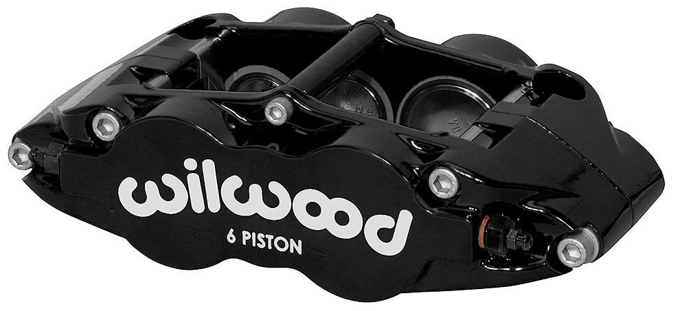 Wilwood 6-Piston Dust Seal Caliper, 1.62/1.12/1.12" Pistons, 1.10" Disc WB120-14437-BK - Prolink Performance