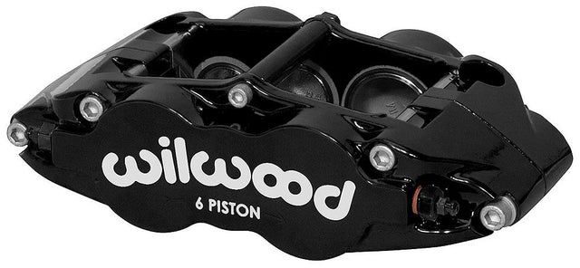 Wilwood 6-Piston Dust Seal Caliper, 1.62/1.12/1.12" Pistons, 1.10" Disc WB120-14437-BK - Prolink Performance
