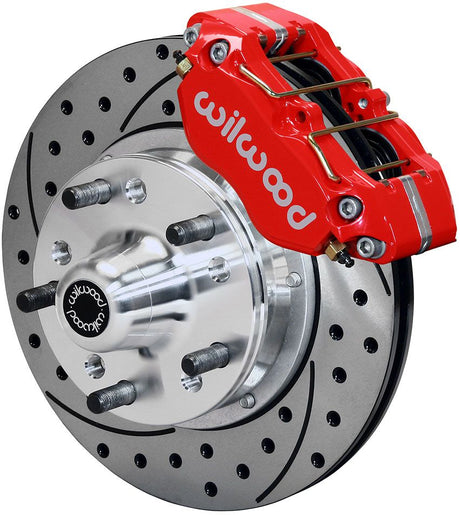 Wilwood Dynapro Dust-Boot Front Brake Kit - 4-Piston 11" - Red Caliper WB140-13202-DR - Prolink Performance