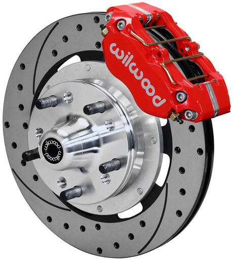 Wilwood Dynapro Dust-Boot Front Brake Kit - 4-Piston 12.19" - Red Caliper WB140-13203-DR - Prolink Performance