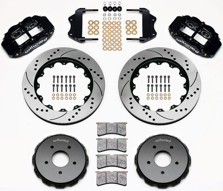 Wilwood Forged Narrow Superlite 6R Big Brake Front Brake Kit (Hat) - Black WB140-9296-D - Prolink Performance