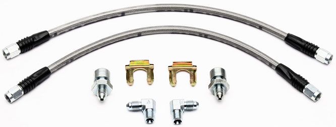 Wilwood Universal 14" Braided Flexline Kit, 3/8"-24 Chassis Fittings WB220-7056 - Prolink Performance