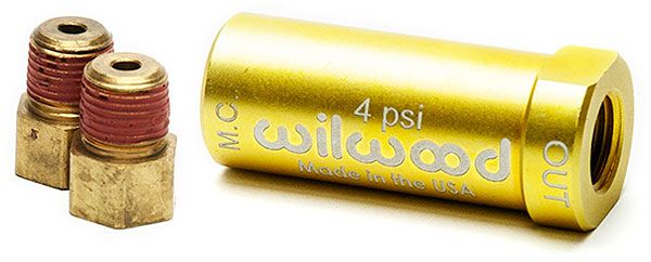 Wilwood Residual Pressure Valve, 4 psi, Gold WB260-15366 - Prolink Performance