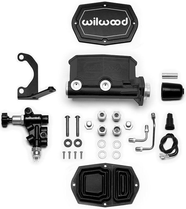 Wilwood Compact Tandem Master Cylinder Kit, 1" Bore, Black WB261-14963-BK - Prolink Performance