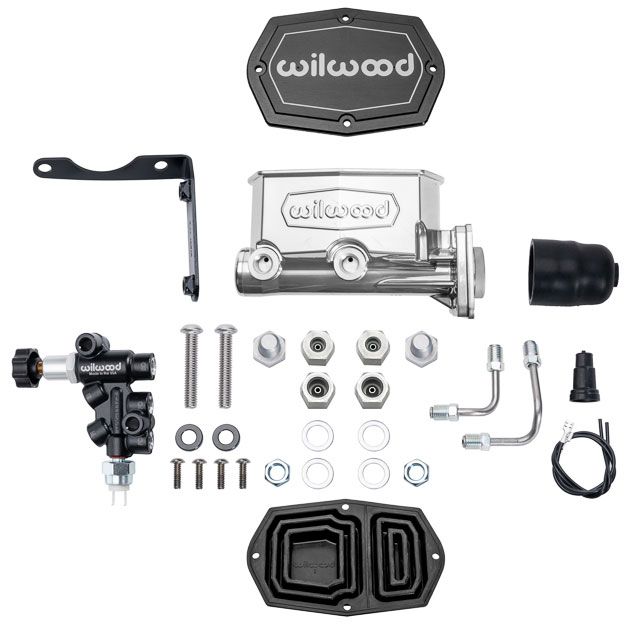 Wilwood Compact Tandem Master Cylinder & Valve Kit, Mopar 4-Bolt, 1.00" Bore WB261-16797 - Prolink Performance