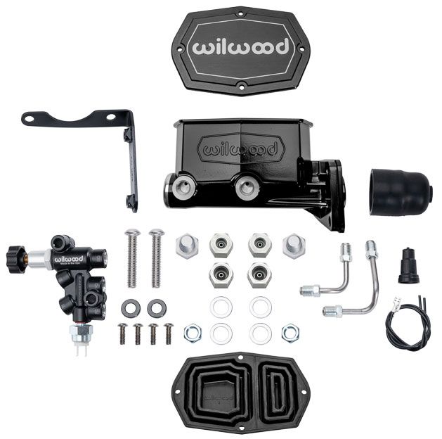 Wilwood Compact Tandem Master Cylinder & Valve Kit, Mopar 4-Bolt, 1-1/8" Bore WB261-1679 - Prolink Performance