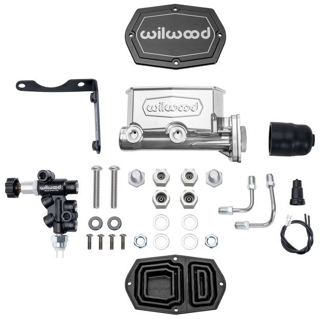 Wilwood Compact Tandem Master Cylinder & Valve Kit, Mopar 4-Bolt, 1-1/8" Bore WB261-1679 - Prolink Performance