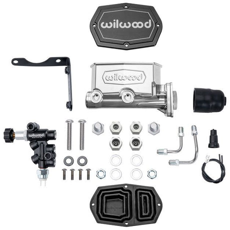 Wilwood Compact Tandem Master Cylinder & Valve Kit, Mopar 4-Bolt, 1-1/8" Bore WB261-1679 - Prolink Performance