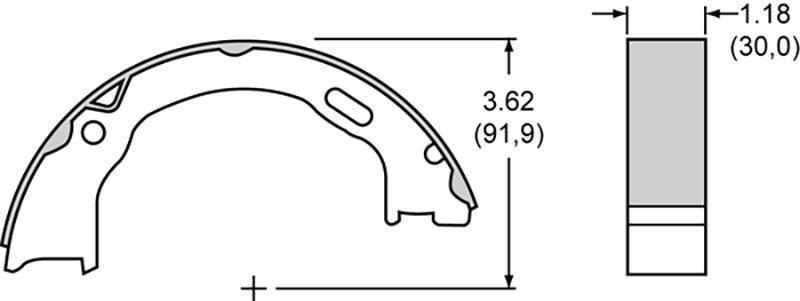 Wilwood Replacement Rear Hand Brake Shoes WB150-6244K - Prolink Performance