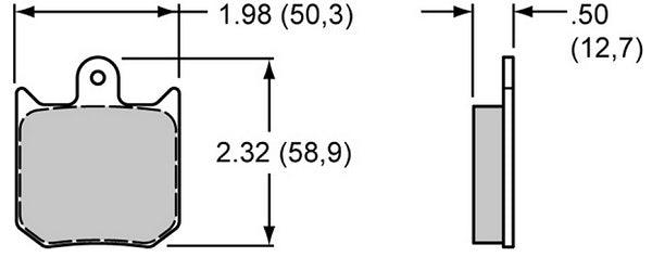 Wilwood Smart Pad Brake Pad Set with BP-20 Compound WB150-9412K - Prolink Performance