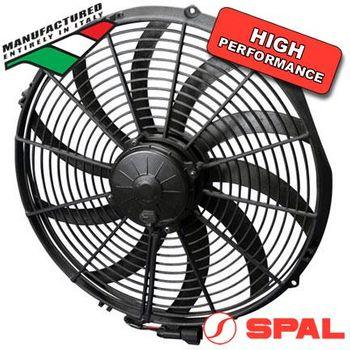 SPAL High-Performance Racing Pusher Fan - 16" Skew 12V - 1959 CFM - 21.5 Amps - Prolink Performance