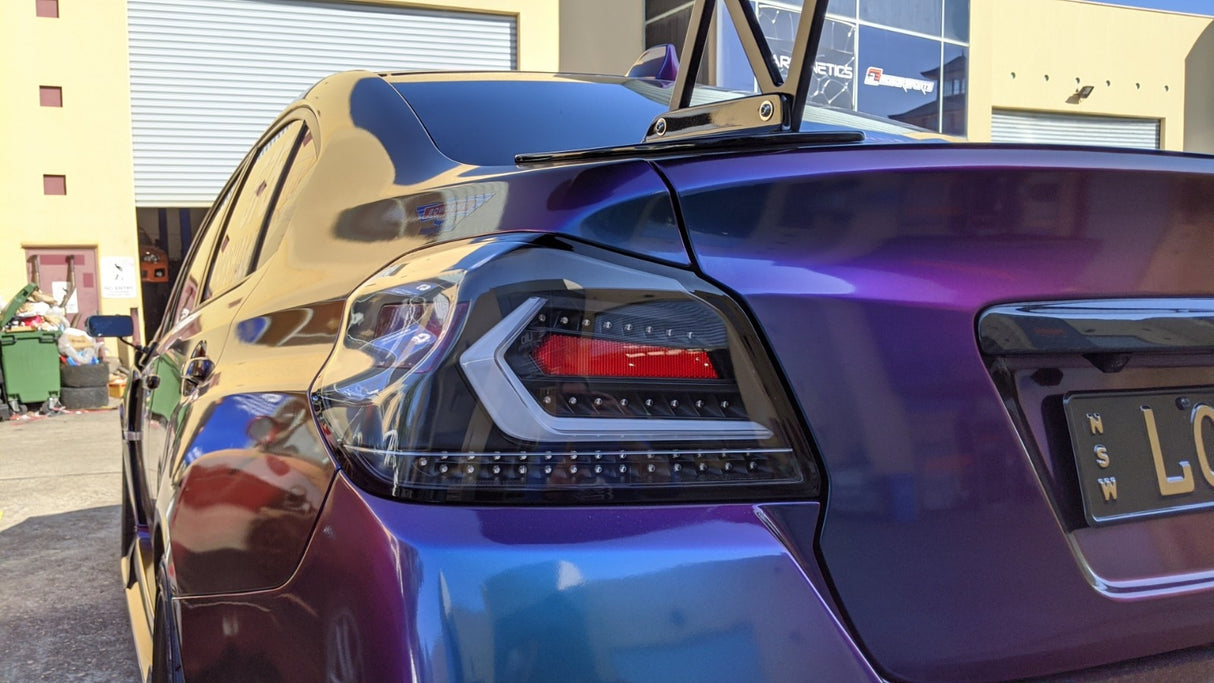 V5 Black White Bar LED Dynamic Tail lights for 2015-2021 Subaru WRX STI VA taillights