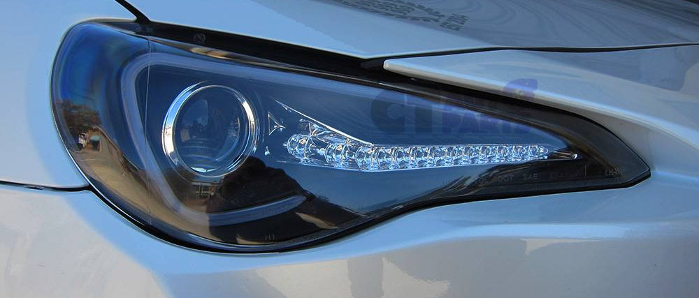 SPEC D Black 3D LED DRL Black Projector Headlights for 12-16 Toyota 86 GT ZN6 Head lights