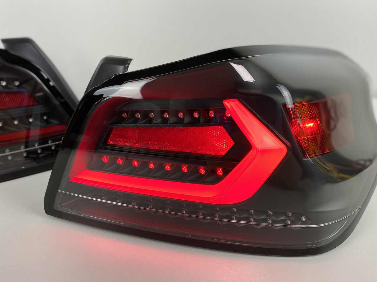 V5 Black White Bar LED Dynamic Tail lights for 2015-2021 Subaru WRX STI VA taillights
