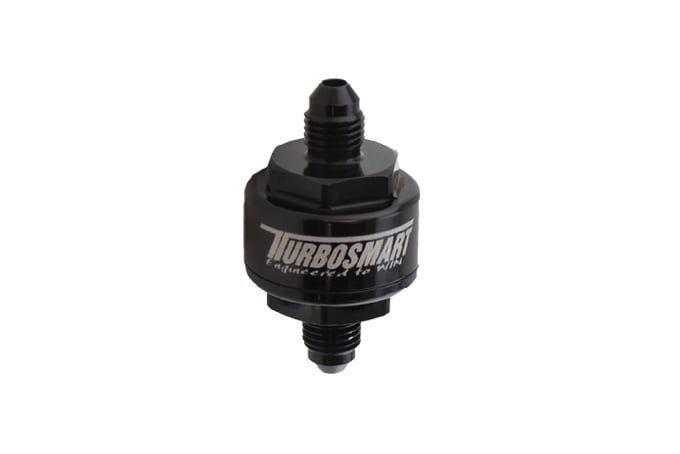 TurbosmartBillet Turbo Oil Feed Filter 44um -3AN Black