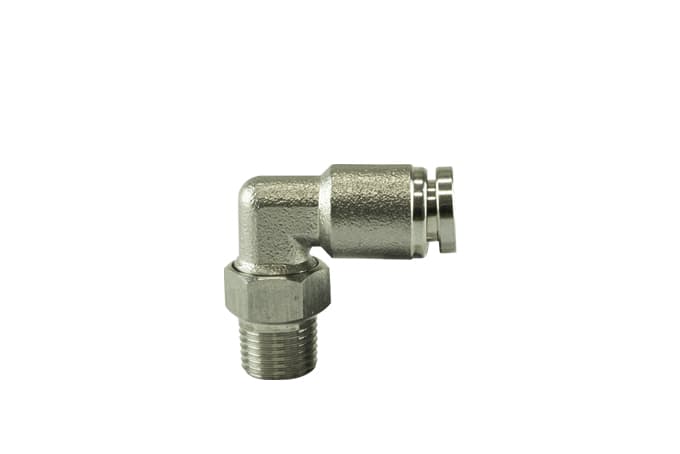 Turbosmart1/8" NPT 90Deg Pushloc Fitting - SS - 1/4"
