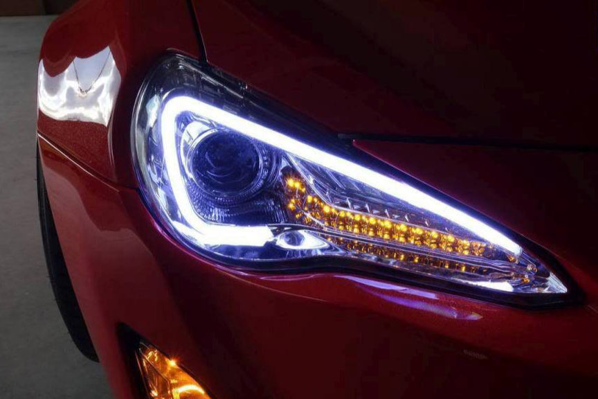 SPEC D Black 3D LED DRL Black Projector Headlights for 12-16 Toyota 86 GT ZN6 Head lights