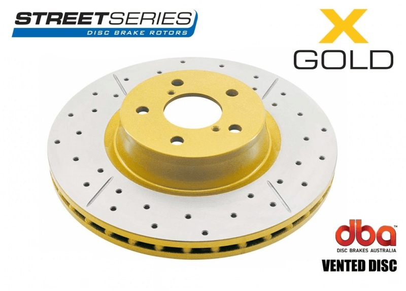 Toyota Landcruiser 80 Series 312mm Rear Brake Rotor - DBA Street Crossed Drilled & Slotted DBA785X - Prolink Performance