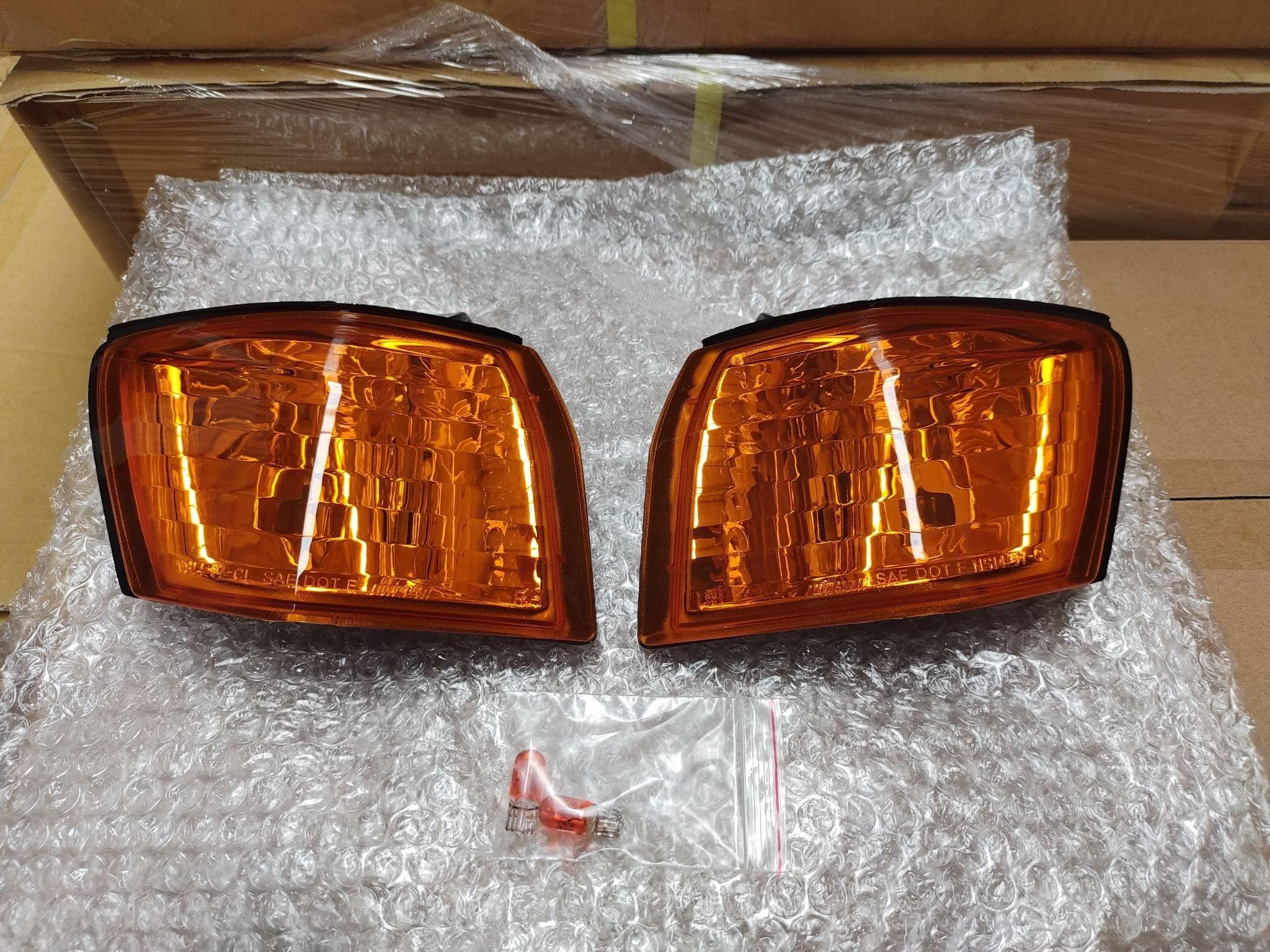 SILVIA S14 200SX Front Park Lights 96-98 Face Lift **JDM Amber Lens**Front Corner LightsProlink Performance