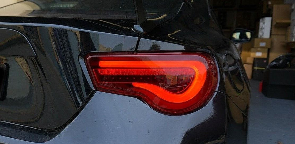 Valenti Smoky Red Lens Full LED Tail Lights with SQ indicator for GT86