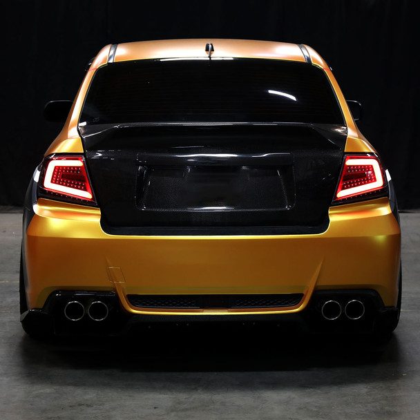 SpecD Blk Edition Full LED Tail-lights 3D RED Bar to fit Impreza 08-13 Sedan - Prolink Performance