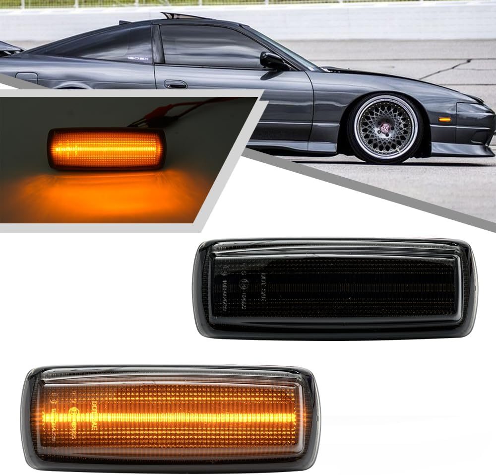 BLACK LED Fender Indicator/Side Marker to suit Nissan S13 180SX 89-98 - Prolink Performance