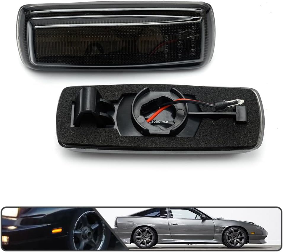 BLACK LED Fender Indicator/Side Marker to suit Nissan S13 180SX 89-98 - Prolink Performance