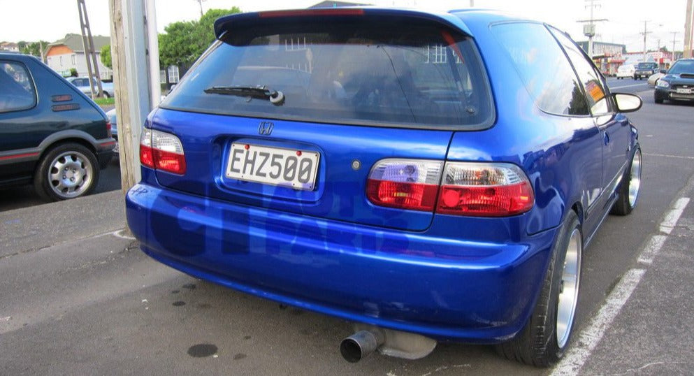 Candy Red & Clear Lens Tail Light for Honda EG CIVIC 3 DOOR HATCH ONLY - Prolink Performance