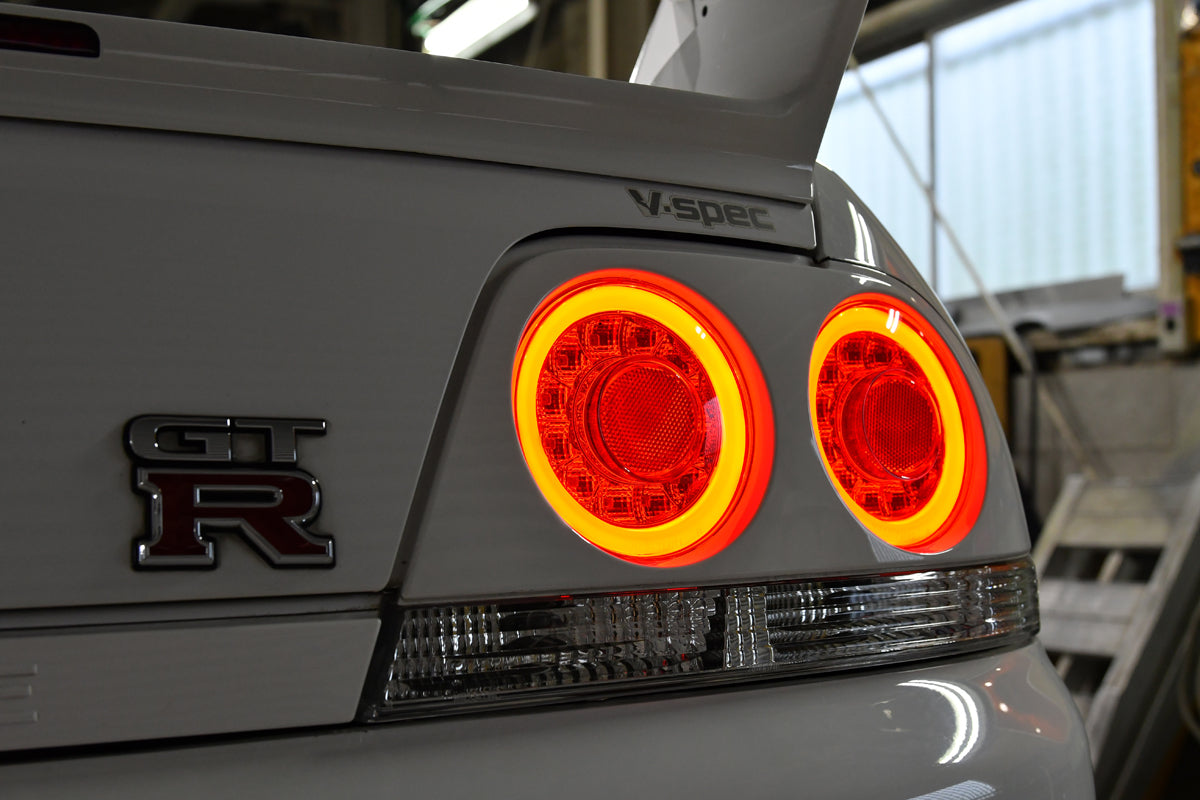 78 Works Fiber Ring LED Taillights for 93-98 Nissan Skyline R33 GTR GTS25T GTST tail lights