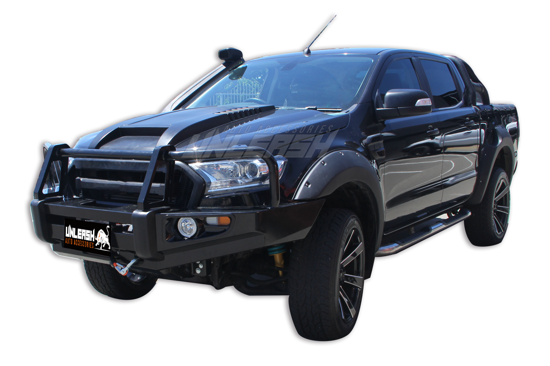 Triple Hoop Front Bumper Replacement Winch Bull bar for Ford Ranger PX2 PX3 2015-2022