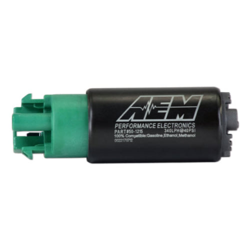 AEM 340LPH E85-COMPATIBLE HIGH FLOW IN-TANK FUEL PUMP 65mm Body w/Hooks - Offset Inlet/340LPH@40psi/Not application specific - PUMP - Prolink Performance