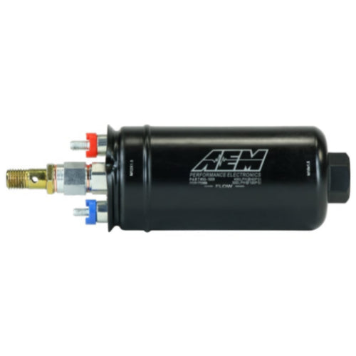 AEM 400LPH (METRIC) INLINE HIGH FLOW FUEL PUMP M18x1.5 Inlet - M12x1.5 Outlet - pump - prolink performance