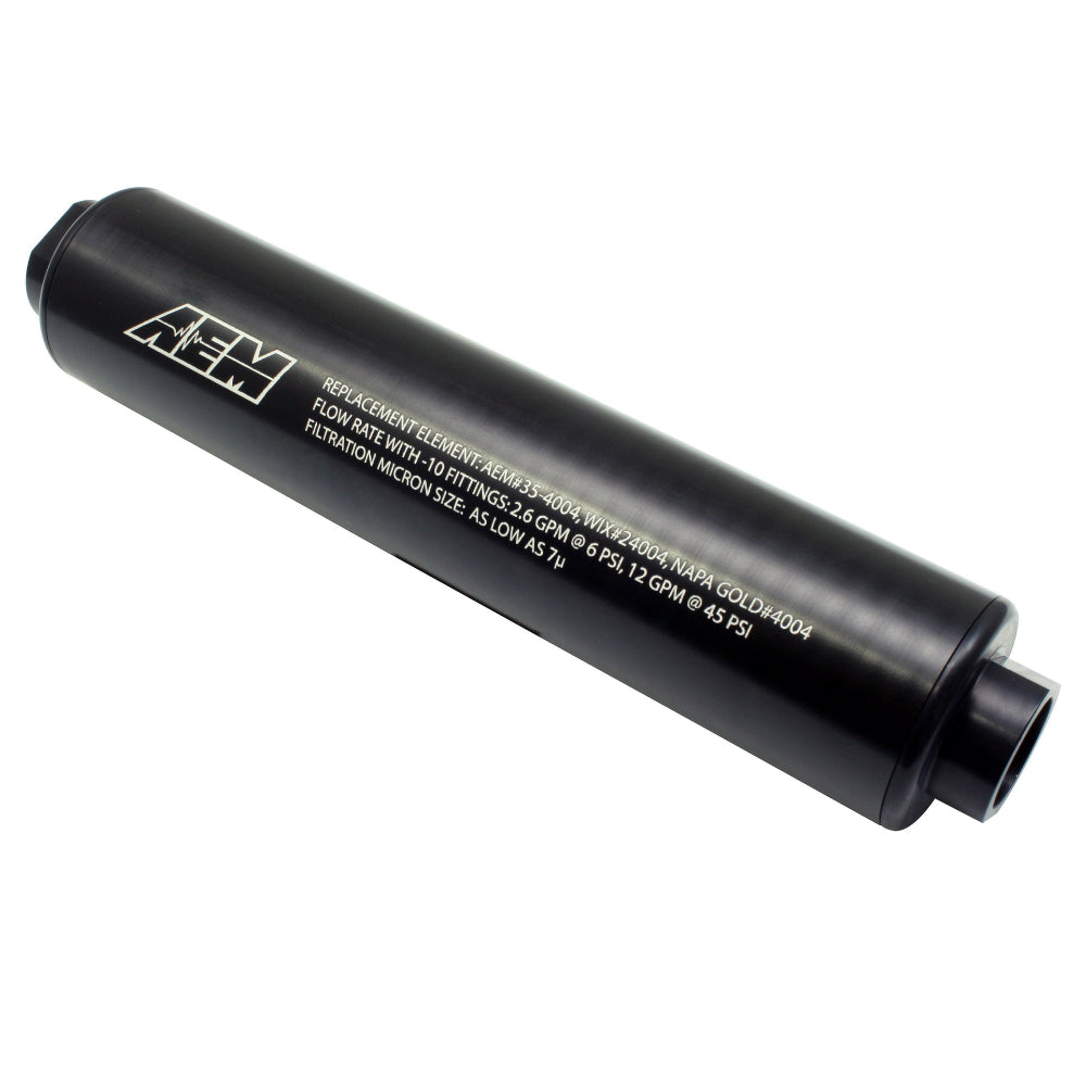 AEM Inline Fuel Filter, 7 microns, -10 Fittings - Prolink Performance