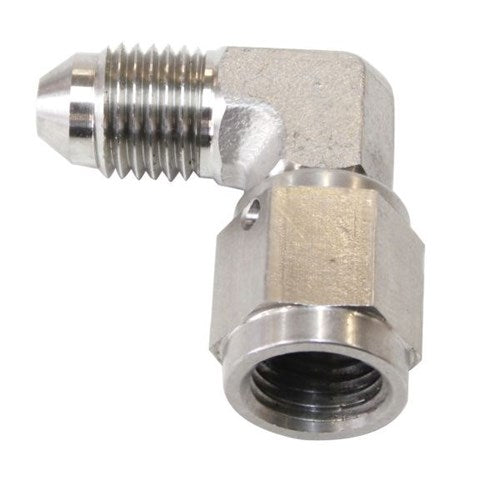90° Degree Female To Male Flare AN3 (Stainless Steel)