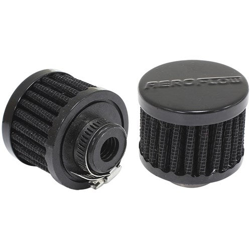 Black Clamp On Breather 2" (50.8mm) O.D. x 1-1/2" (38mm) High, 1/2" (12.7mm) - AF2271-1330