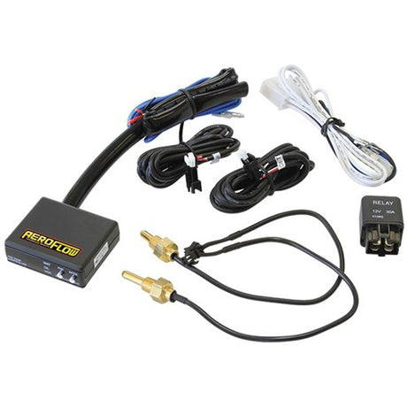 Adjustable Electric Fan Controller With LED Display for Water & Oil Temperatures and Voltage - Prolink Performance