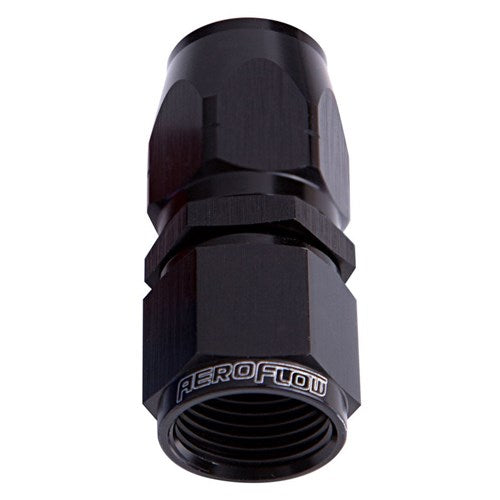 Aeroflow 500 / 550 Series Cutter Style One Piece Full Flow Swivel Straight Hose End -16AN - AF501-16BLK