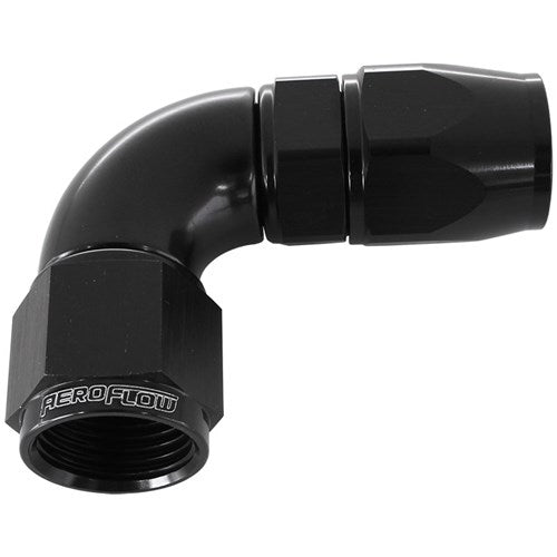 570 Series PTFE 90° Hose End -6AN Black Finish. Suits 200 & 250 Series Hose