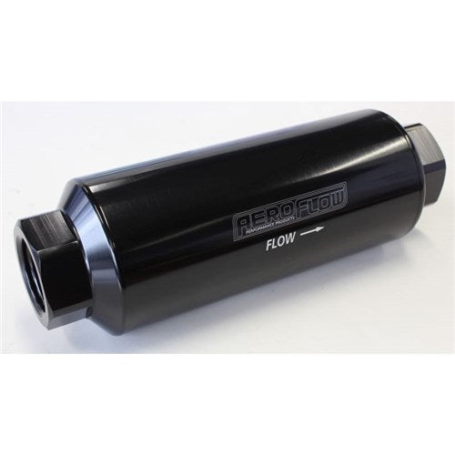 60 Micron Pro Filter - Black -12AN ORB Inlet/Outlet Ports, 7" x